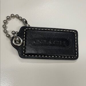Coach Brown Leather Key chain/purse charm- like new